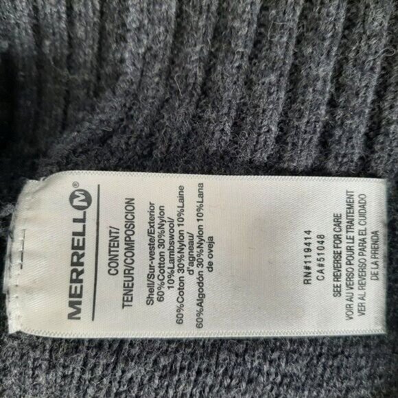 MERRELL Sweater Grey Cotton & Lambswool Sz XL - Picture 12 of 12